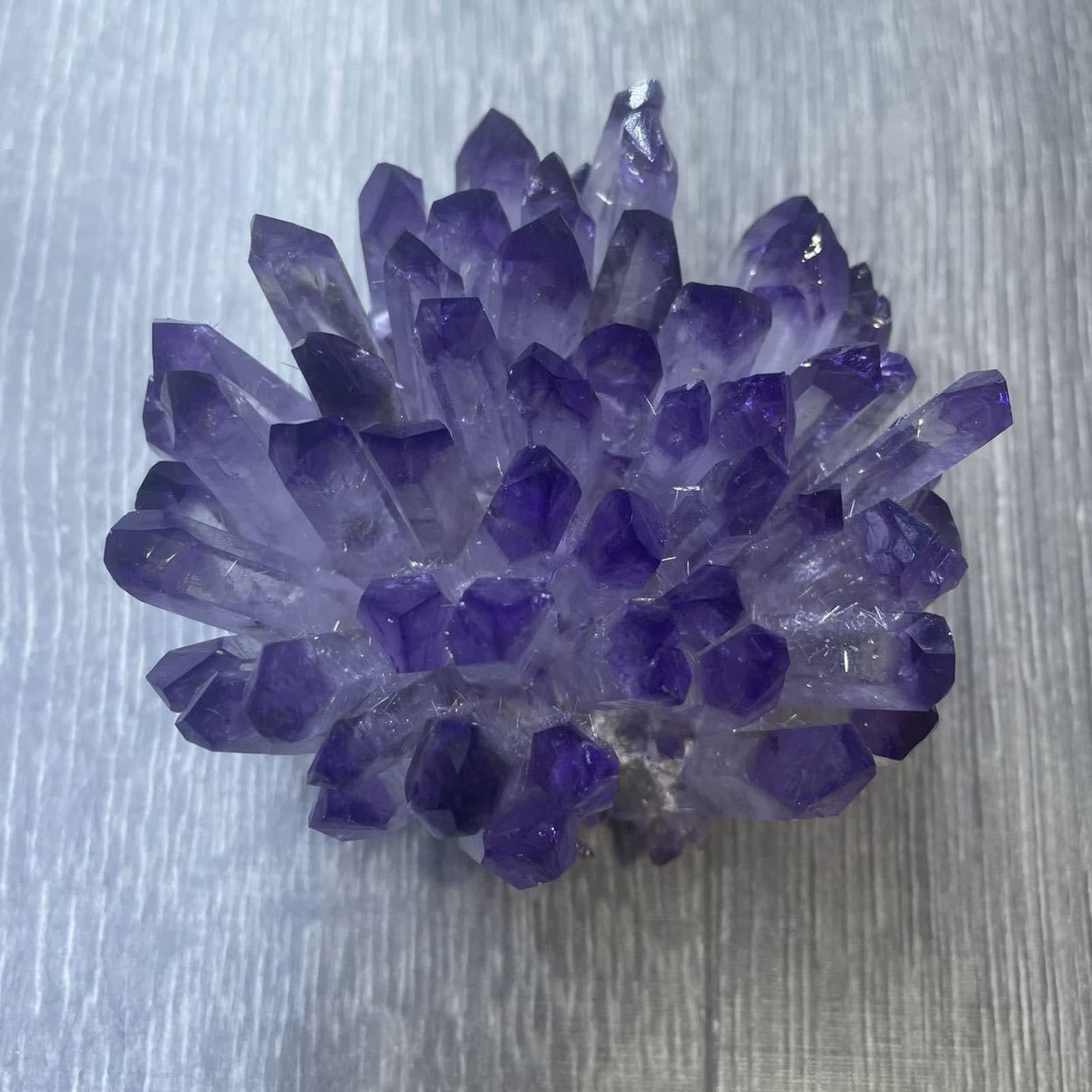 Racimo de Cuarzo de Cristal de Amatista Natural, geoda de Cuarzo en Bruto, Piedra de espécimen Druzy for decoración del hogar, Regalo de 0,7-0,9 Libras decoración hogareña(Size:0.7-0.9lbs)