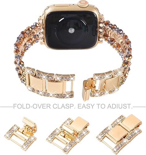 Miniatura 3 de Pulsera de cuentas de cadena compatible con Apple Watch Band de 1.575 pulgadas, 1.496 pulgadas, 1.614 pulgadas, 1.732 pulgadas, 1.654 pulgadas,