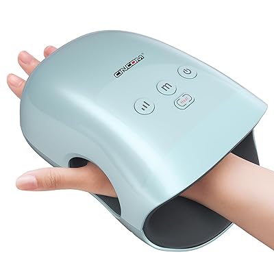 CINCOM Gifts for Women,Hand Massager with Heat and Compression for Arthritis,Pain Relief & Finger Numbness(Blue)