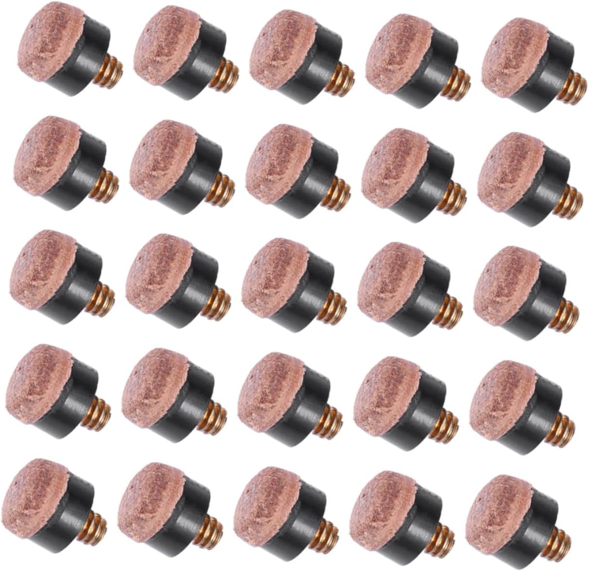 VICASKY 25pcs Pool Cue Tips Screw Tip Replacement Kit for Billiard Cue Easy Install Professional Snooker Rod Accessories