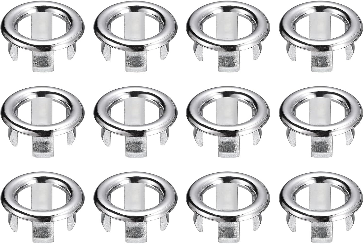 uxcell Sink Trim Overflow Cover, 12Pcs Sink Overflow Rings 25mm