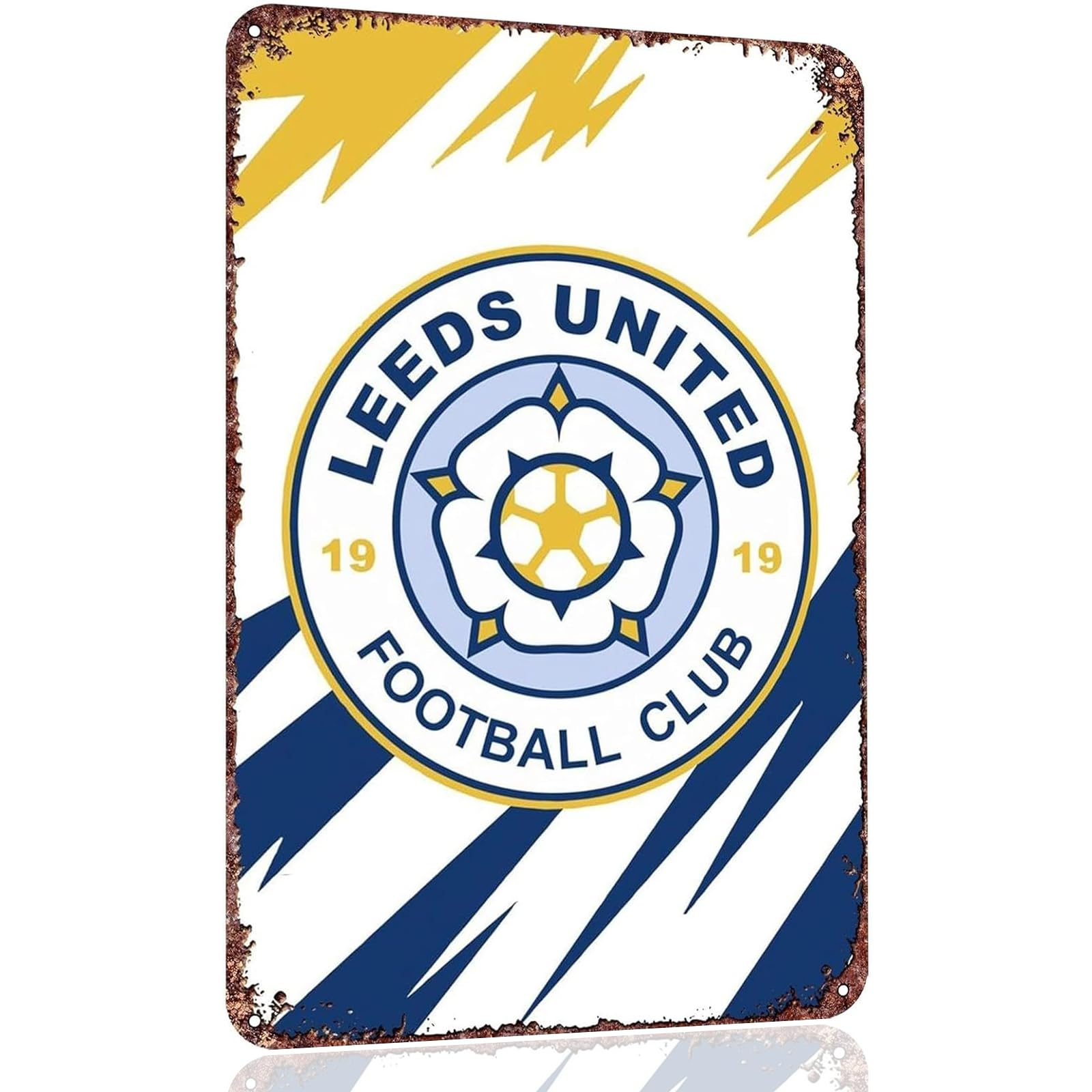 Leeds United Gifts For Men Vintage Metal Wall Metal Sign For Fans Home Office Club Home Sports Room Fan Cave Party Decoration For Supporters Friends Boyfriend Dad Day Christmas Gifts