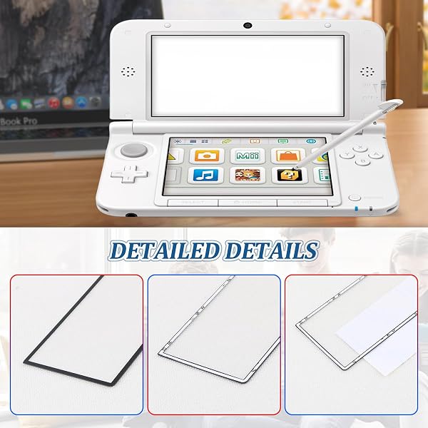 per Nintendo 3DS XL/New 3DS XL/New 3DS LL Schermo di Vetro Superiore Sostituzione Touch Screen Pannello Esterno Top Surface Lens LCD Schermo Frontale con Strumenti (Senza LCD e Touch Digitizer) - 3