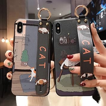 Amazon Co Jp 新デザイン かわいい 絹糸柄 ネコ リストバンド 腕ひも スタンド Tpu スマホケース ストラップ付き Iphone11ケース Iphone Plus X Xs ケース Iphonex Xs Iphonexr Iphone11 Iphone11pro Iphone11pro Max Iphone Se 携帯カバー スマホカバー