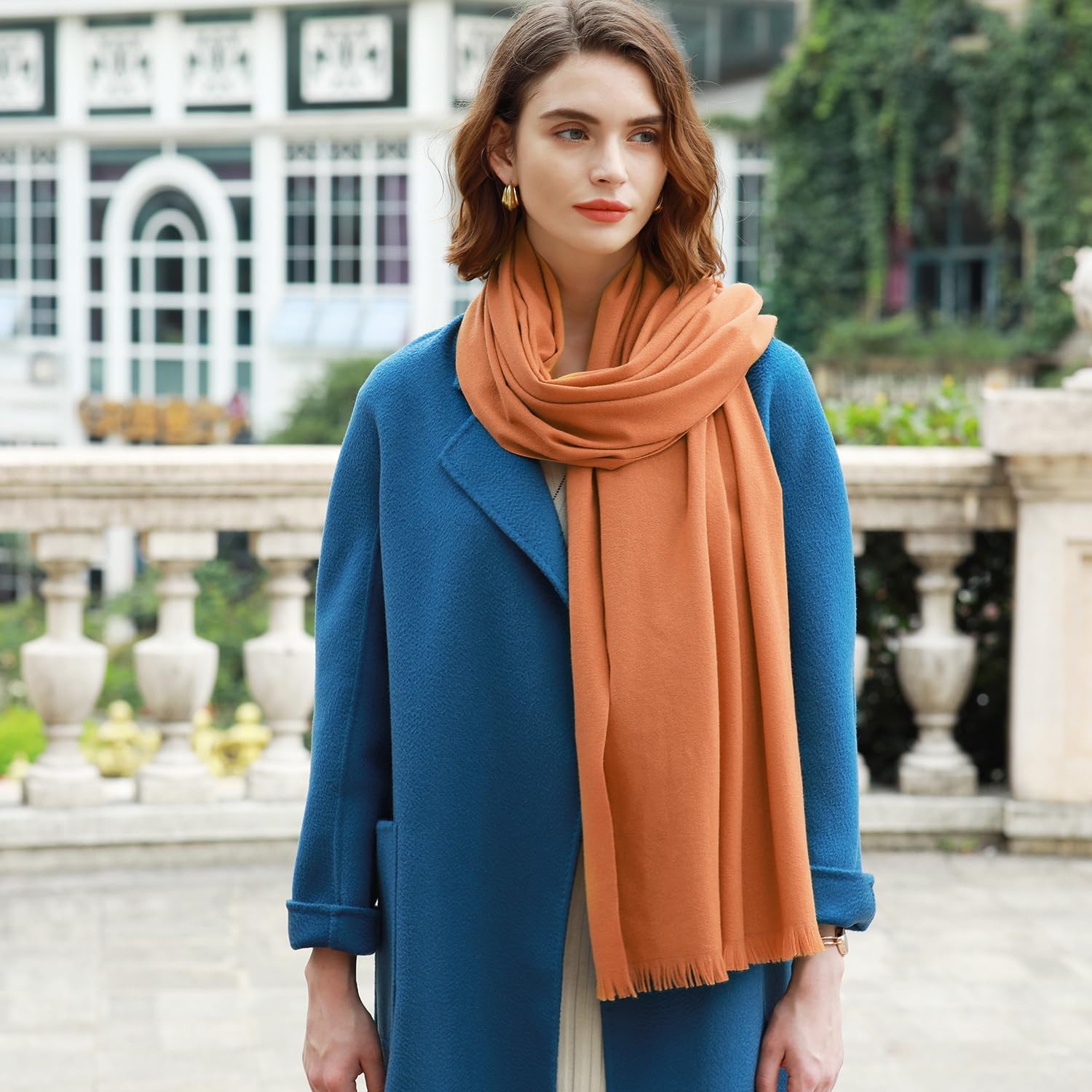 RIIQIICHY Scarfs for Women Pashmina Shawl Wraps for Evening Dresses Women Scarf for Wedding Large Winter Scarves - Image 5