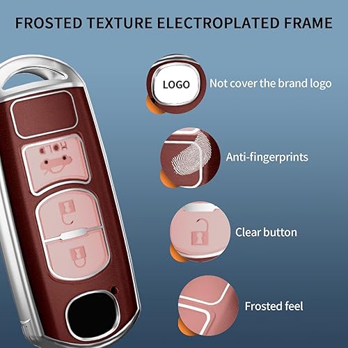 Miniatura 2 de TANGSEN Funda inteligente para llavero compatible con Mazda 3 Sedan 6 CX-3 CX-5 CX-7 CX-9 MX-5 Miata Scion IA Toyota Yaris IA 2, 3, 4 botones,