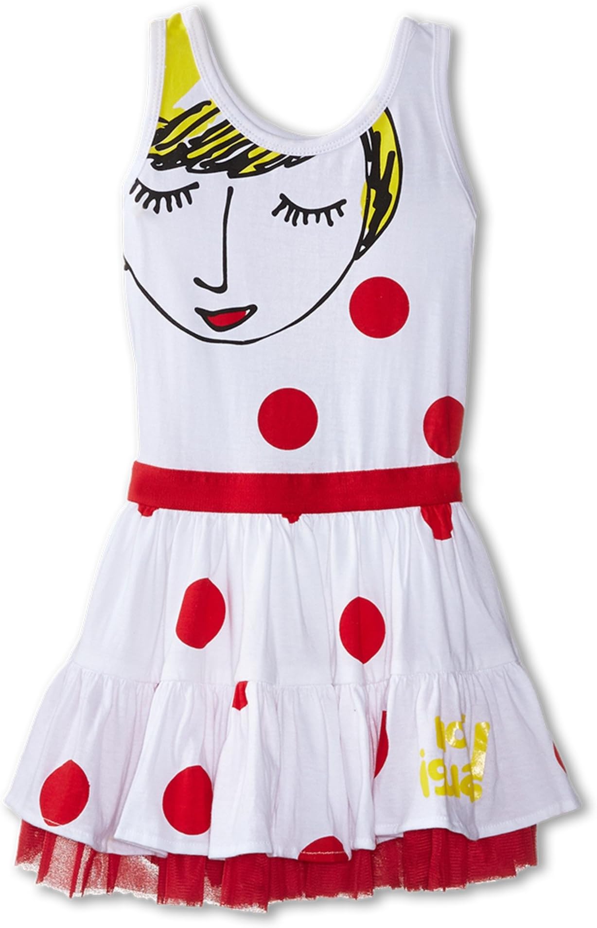 Desigual Chic Girls Red Polka Dot Anaca Dress (6816) Size 4