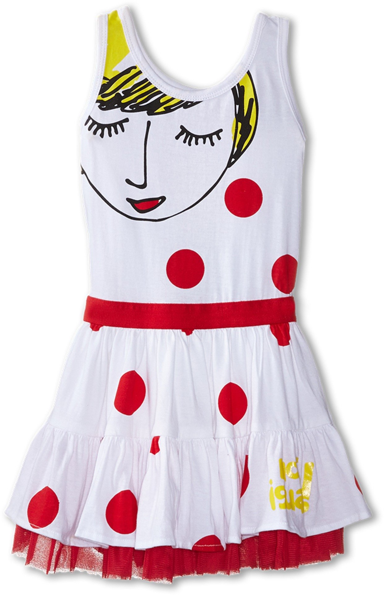 Desigual Chic Girls Red Polka Dot Anaca Dress (6816) Size 4