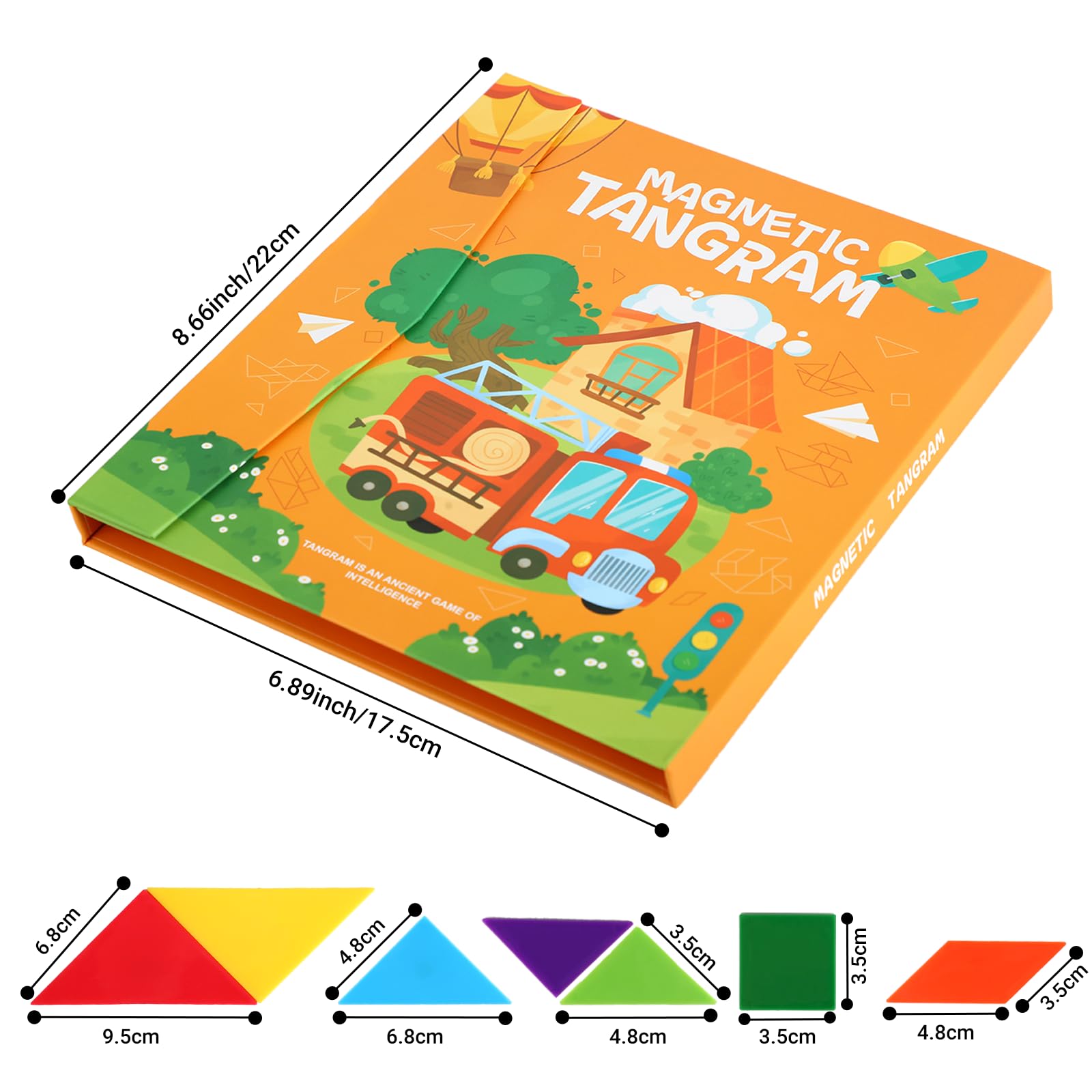 Puzzle Tangram Magnétique en Bois - SHOP-STORY - Jeu Éducatif pour