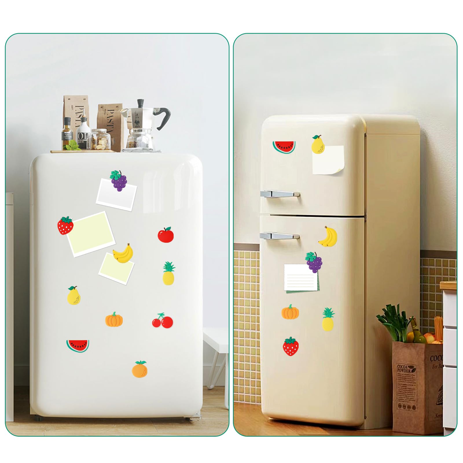 10 Aimants Frigo Fruits En PVC - Décoratifs, Colorés & Ludiques Pour Enfants/Cuisine/Bureau