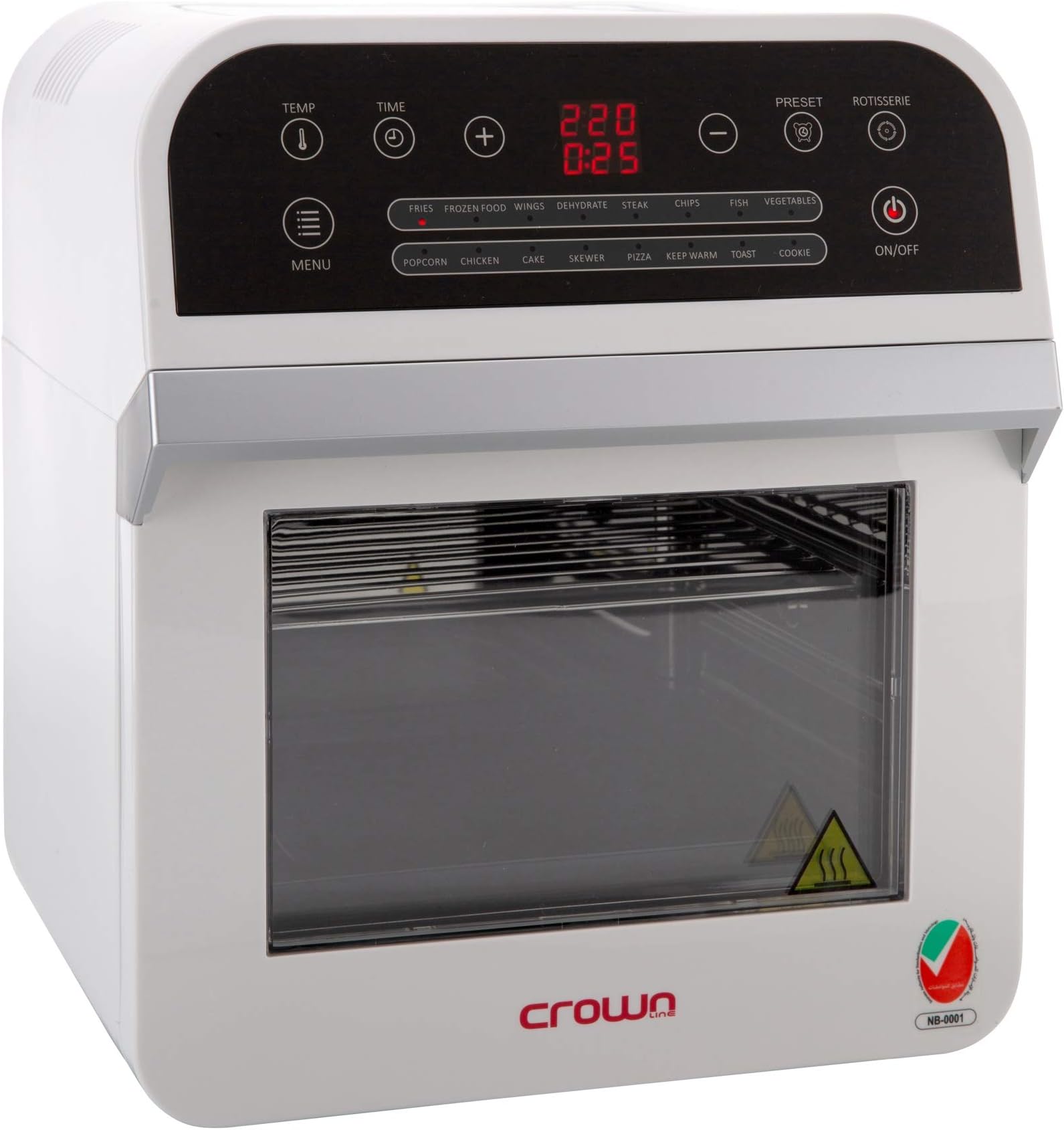 tqm Crownline Freestanding Air Fryer Oven, AF-204 (12 L, 1600 W)