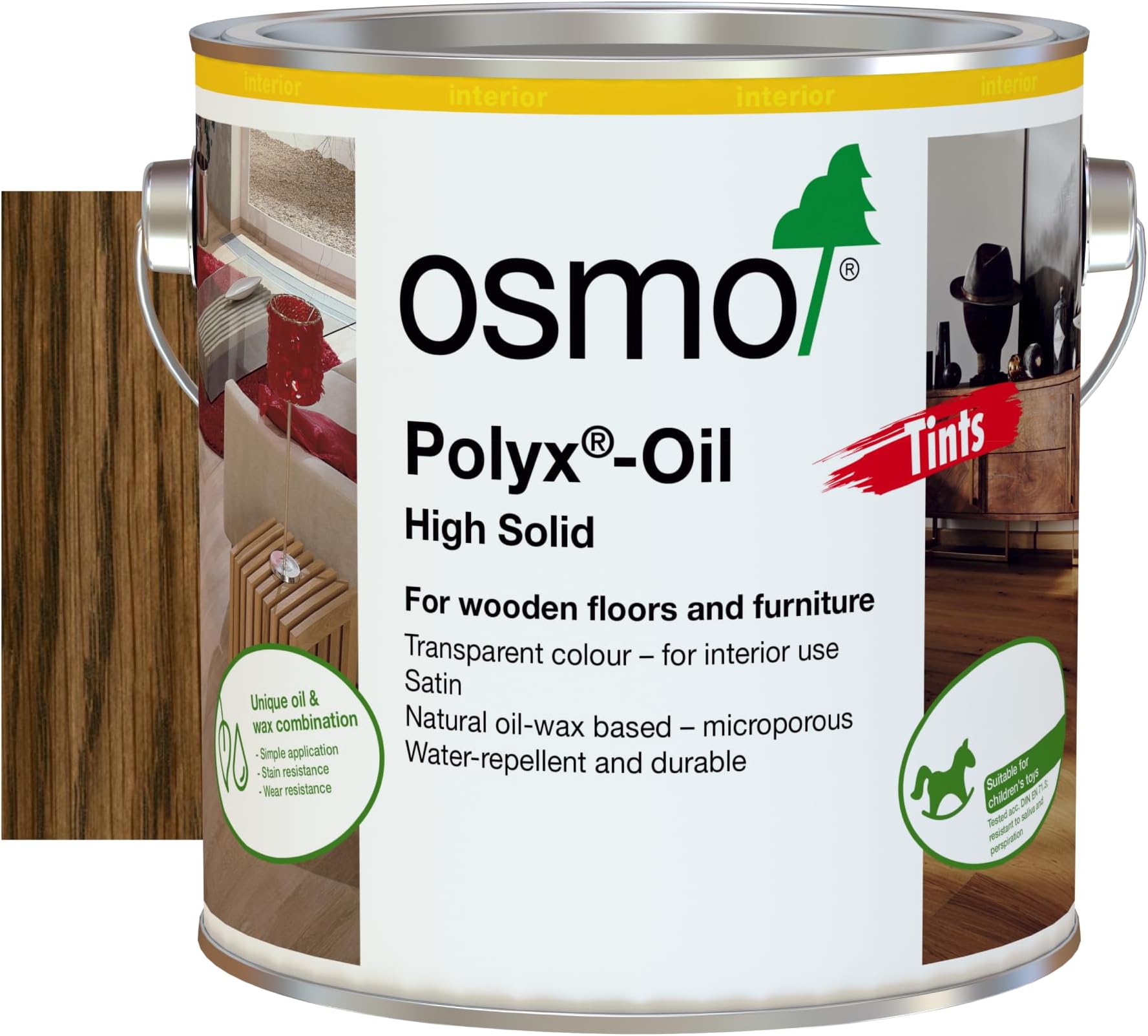 Ambience Hardwood Flooring Osmo Polyx Oil Tints, Satin Finish (2.5l, 3073 Terra, Satin Finish)