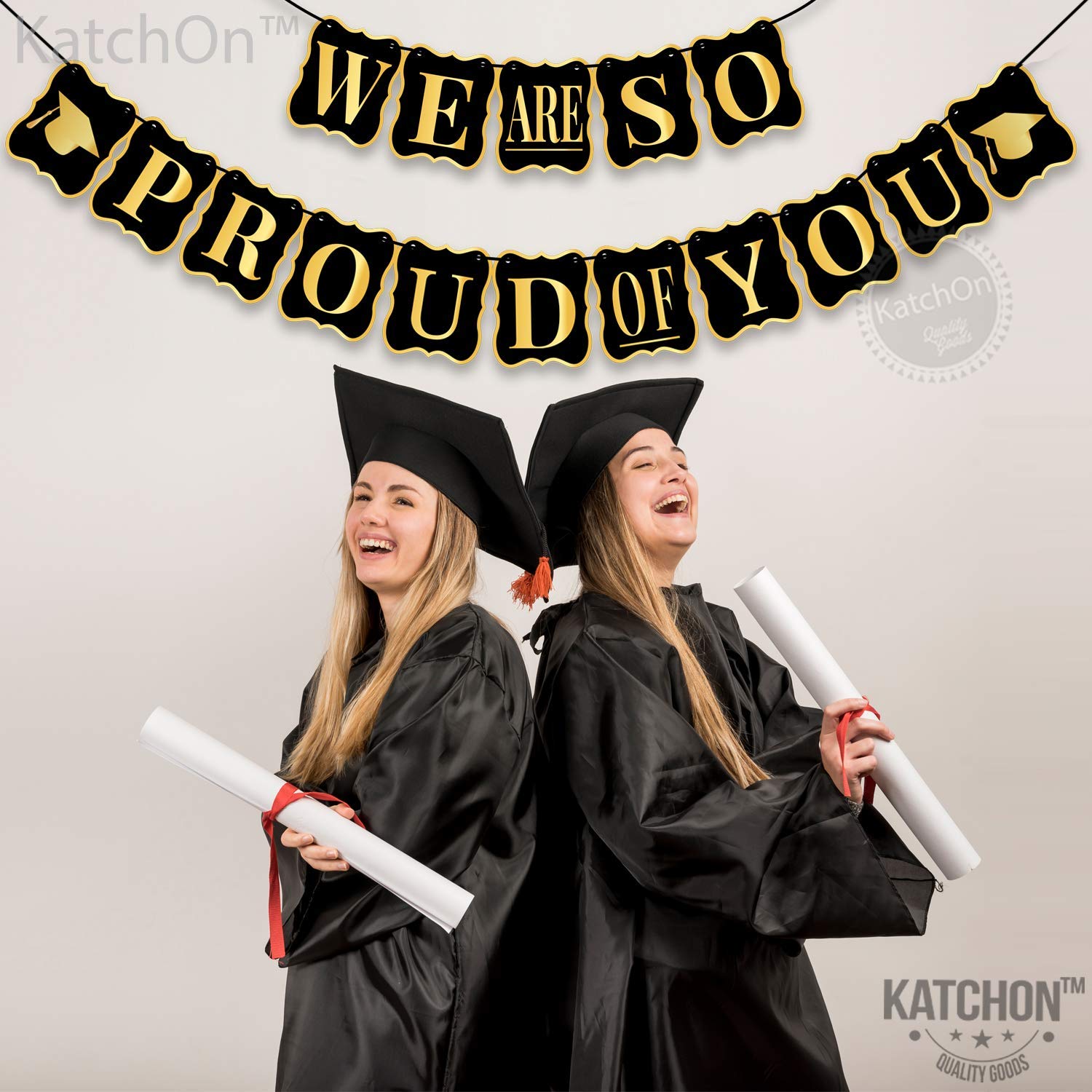 Striscione Congratulations Per Laurea, Banner Fotografico 3 Metri, Bandierine In Carta Kraft 12x12 Cm, Fai Da Te - 2