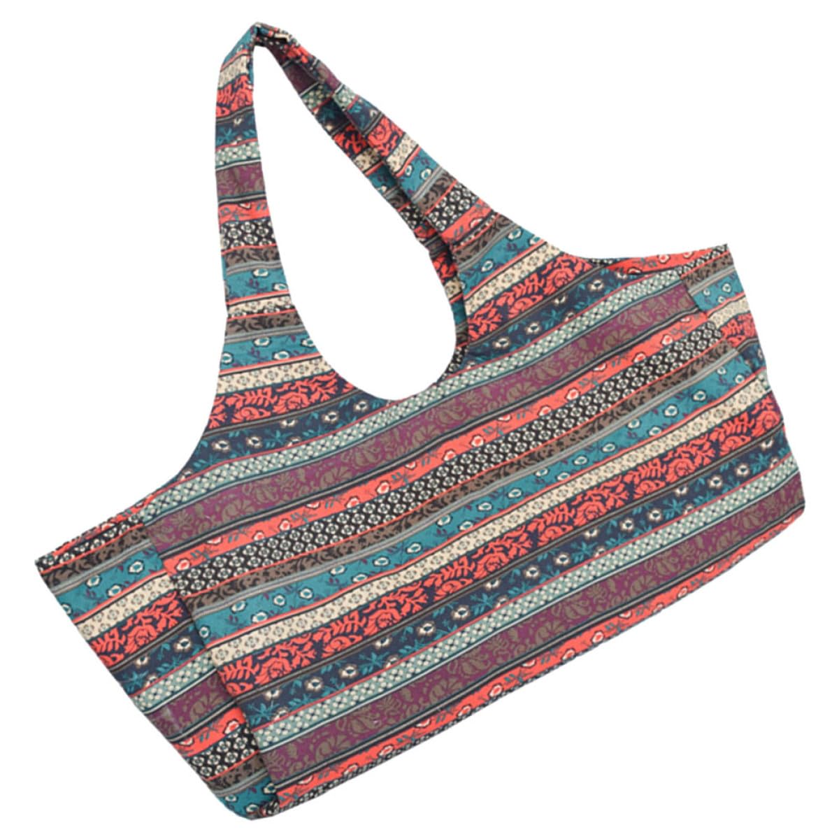 Vaguelly Ethno Yogamattentasche aus Canvas, Große Schultertasche