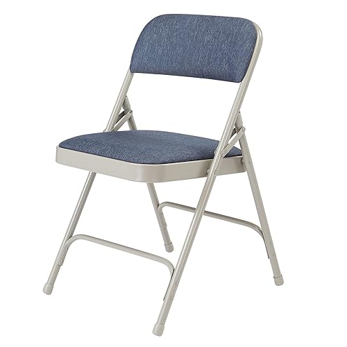 Miniatura 6 de Sillas plegables de tela premium de National Public Seating 4unidades AzulGris 4