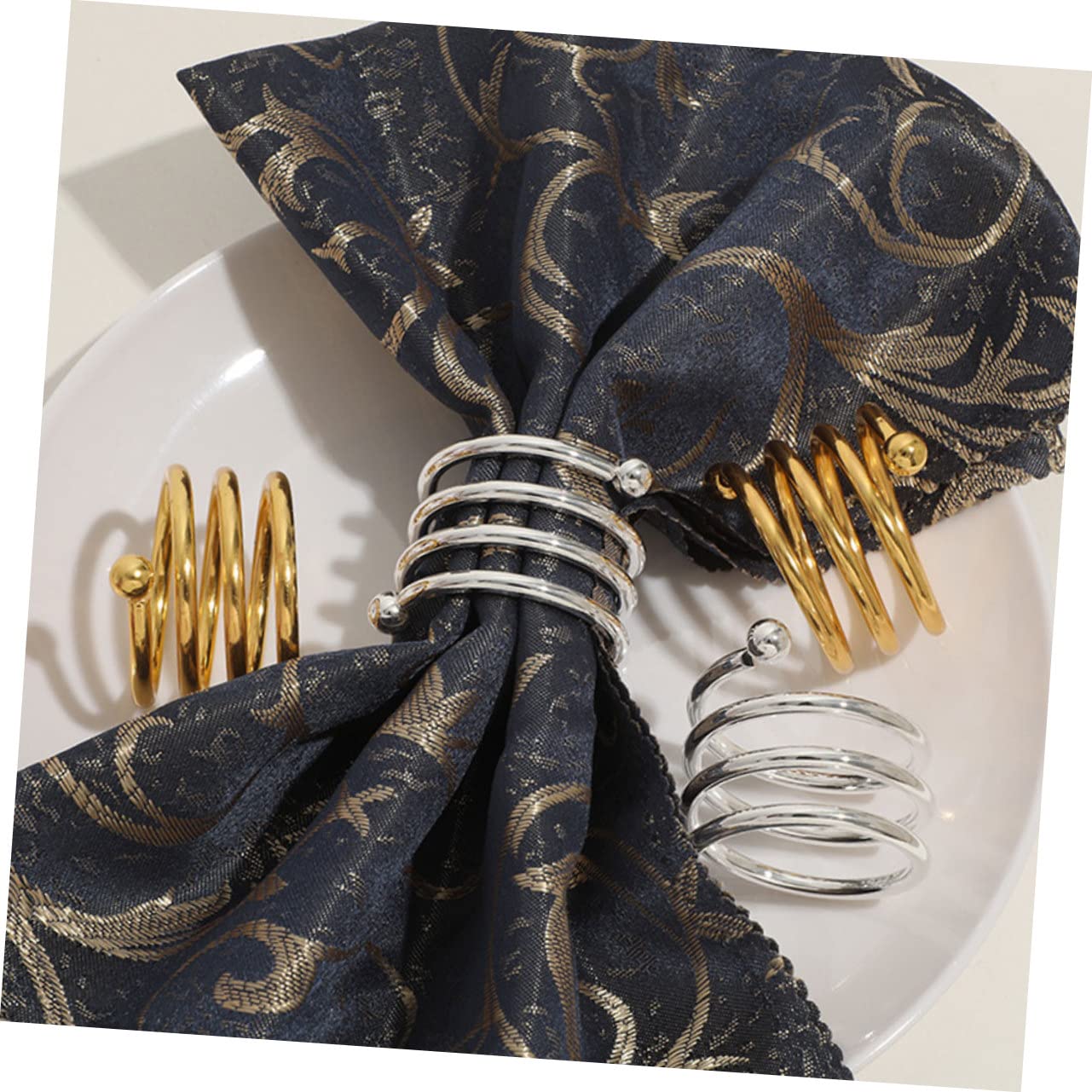 12 Anelli Per Tovaglioli Dorati, Fibbia Vintage Per ... - Leroy Merlin