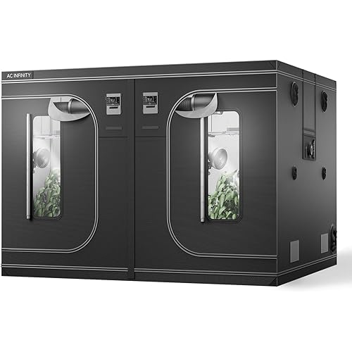 AC Infinity CLOUDLAB 899, Advance Grow Tent 8x8, Thickest 1" Poles, 2000D Mylar Canvas, Lab-Tested Highest Reflectivity, Largest Zipper Window, Controller Mount Plate, 96" x 96" x 80" Indoor Growing
