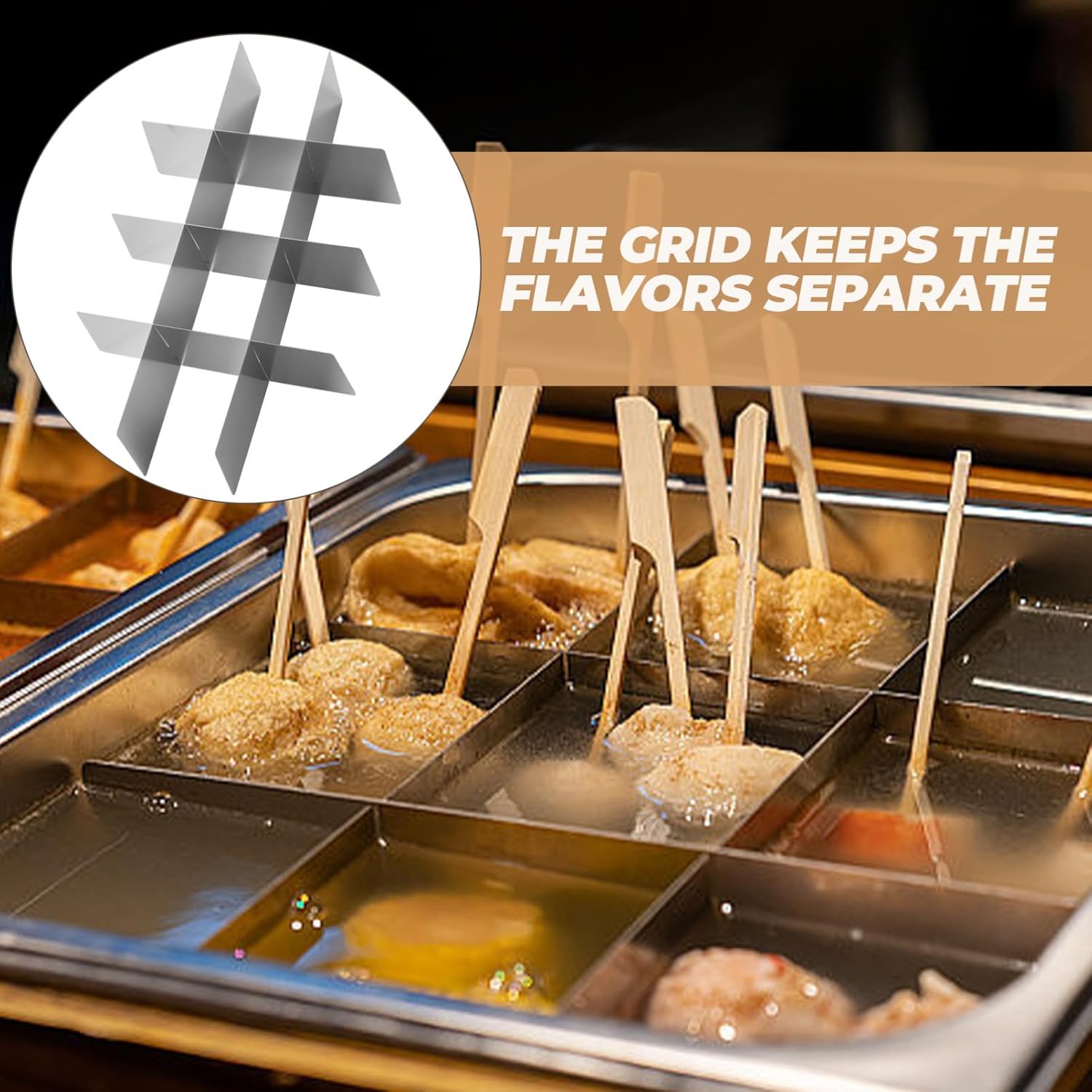 Alipis Cooking Pot Stainless Steel Divider Separator Design for Skewers and Hotpot Household Pot Divider for and Cleaning