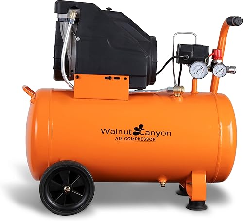 Compresor de aire de 9 galones, compresor de aire portátil de 2.5 SCFM90 PSI, compresor de aire sin aceite de 1.5 HP máximo 115 PSI, compresor de