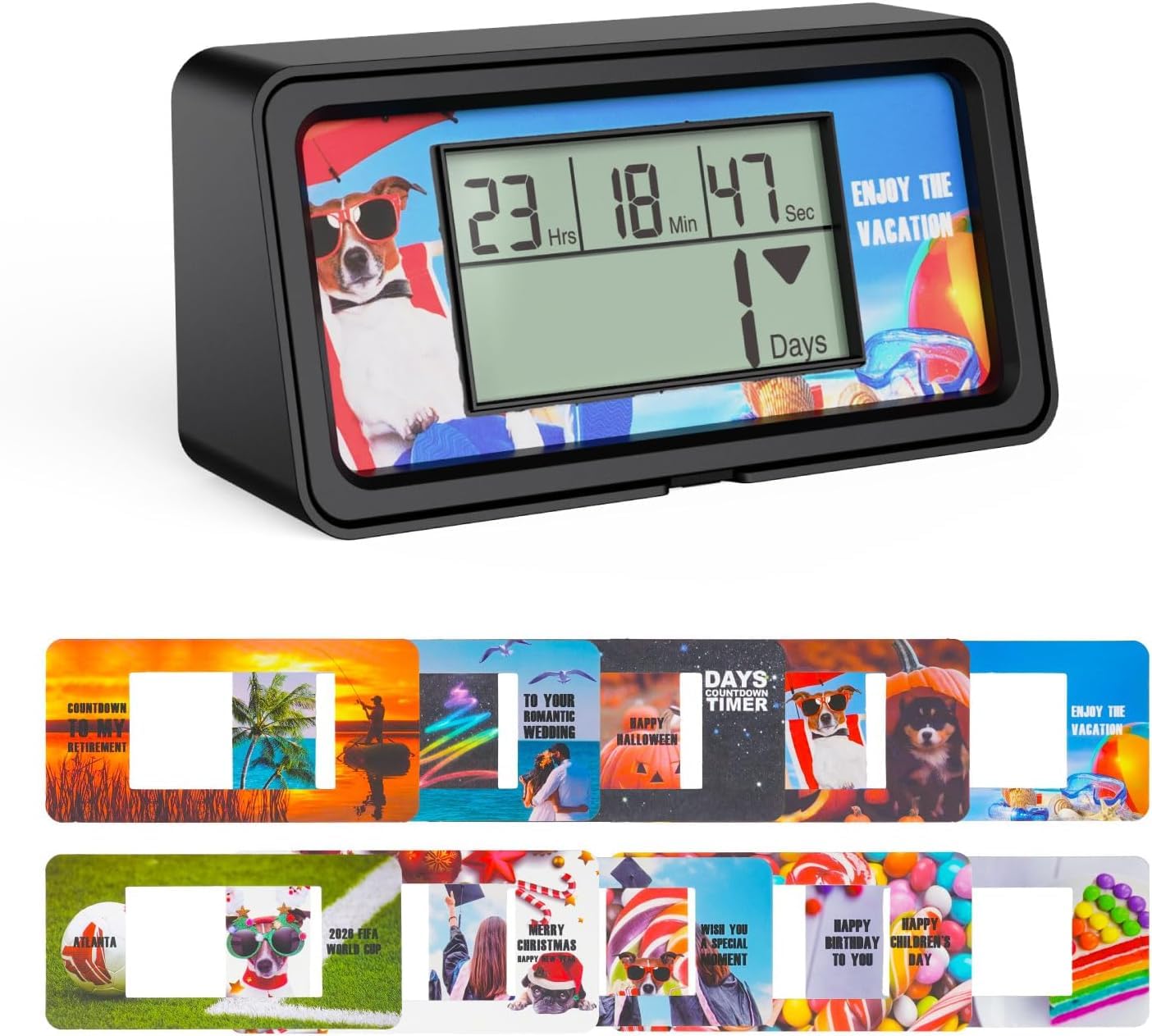 Temporizador de cuenta regresiva para Navidad y vacaciones con 10 tarjetas
