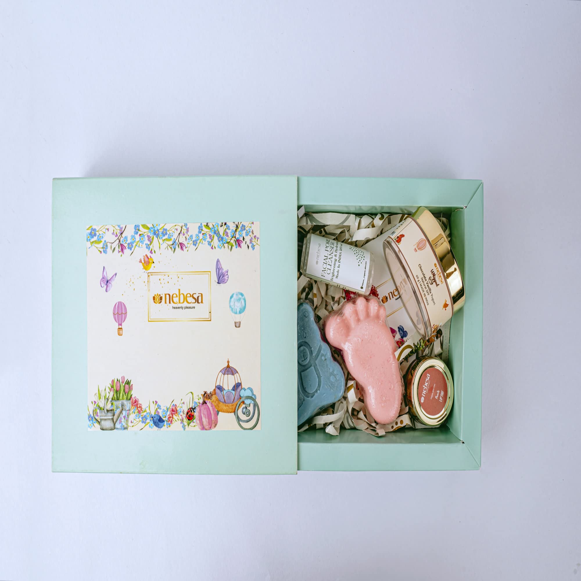 Nebesa Organics Skincare Pint Feet Soap | Blue Teddy Soap | Choco Vanilla Body Yogurt | Facial Pore Cleanser | Peach Lip Tint Natural Lips And Cheek Tint | Gift Hampers-image-26