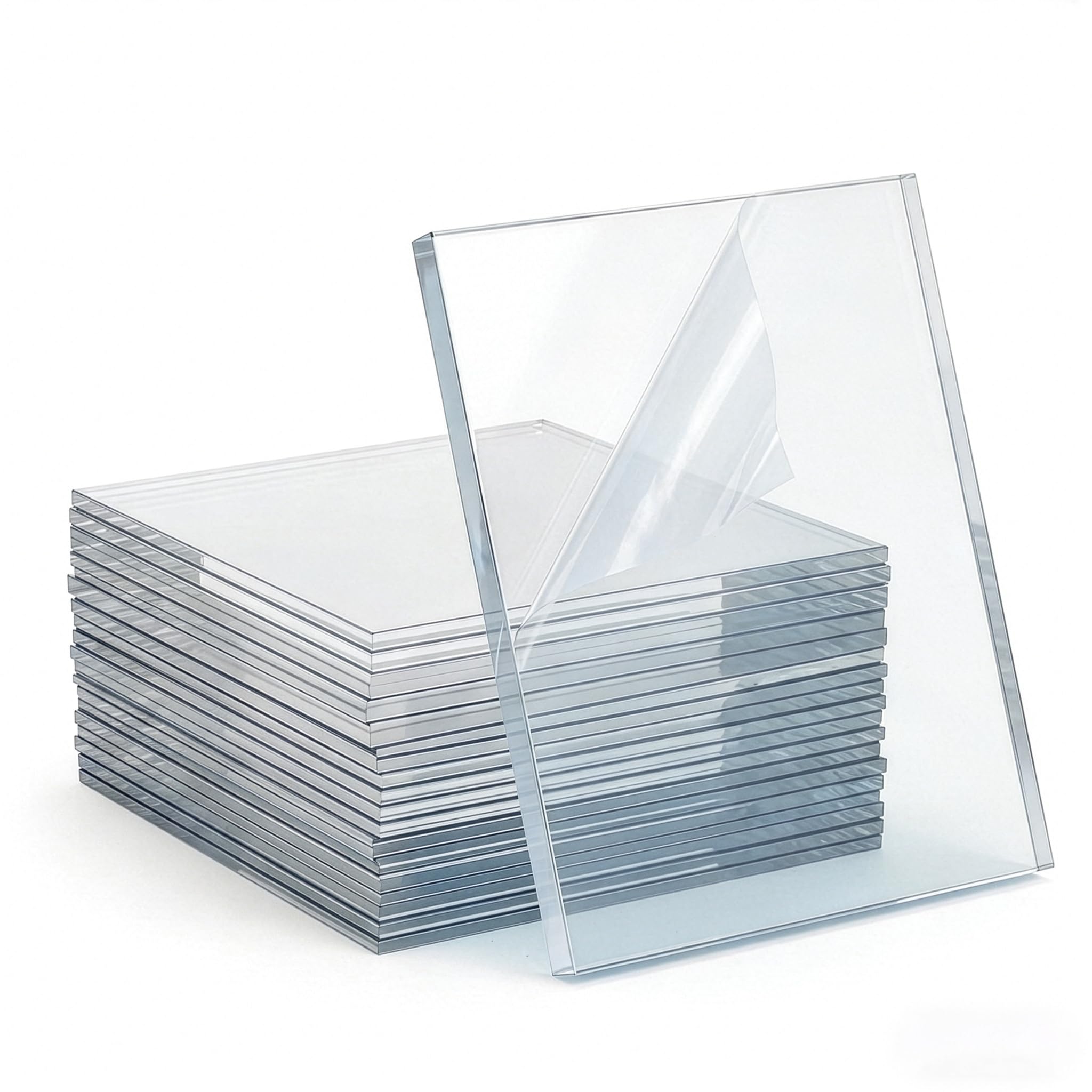 Floordirekt Polystyrol Platten Transparent - Kunststoff-Hartplatten - für Modellbau Architektur DIY - Kunststoffplatten | Transparent | 4,6 mm | 50 x 100 cm | 5 Platten