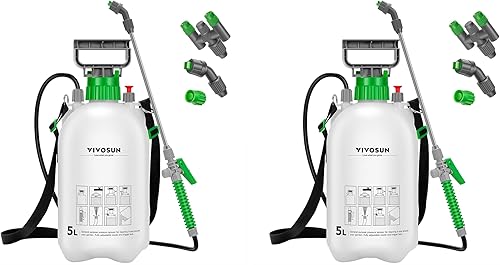 Miniatura 15 de VIVOSUN Pulverizador de bomba de 1 galón/4L, rociador de agua de jardín para plantas, malezas y cuidado del césped, con 3 boquillas, manguera de 50