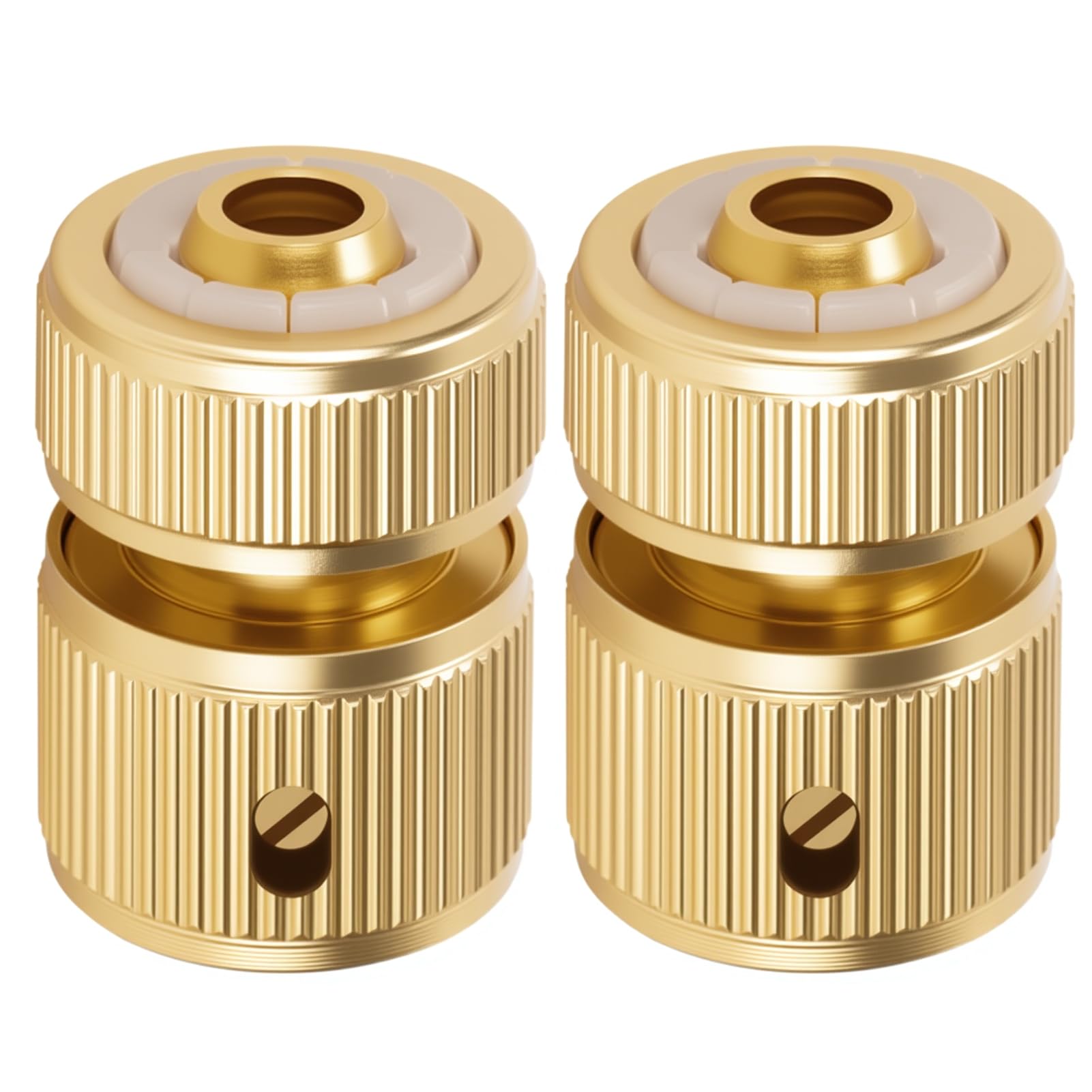 2 Conectores Rápidos De Latón Para Manguera 1/2 Pulgada – Adaptador Para Grifo Y Accesorios | Jardinería, Lavado De Coches, Riego
