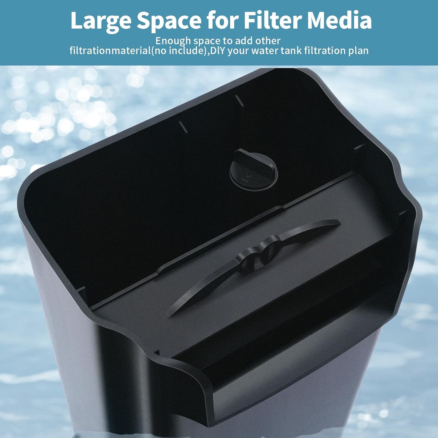 Turtle Tank Filter Reptile Filter Adjustable Quiet Reptile Waterfall Filter 3-Stage Bio-Filtration Low Water Level Internal Aquarium Filters for Reptile Shrimp Frog