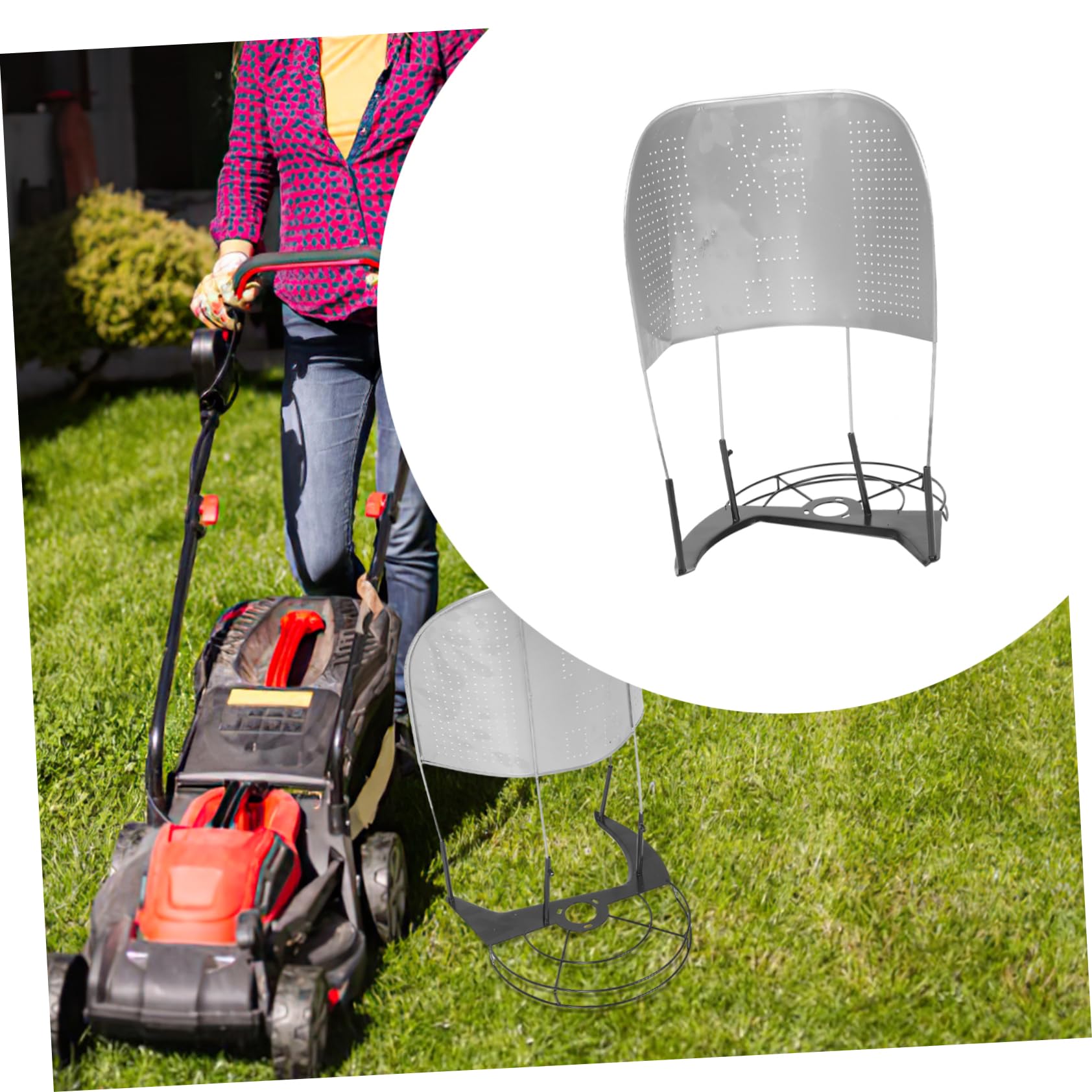 POPETPOP Telaio di Supporto per Mietitrice di Riso in Acciaio Inossidabile Argento Multi-Funzionale ad Alta Efficienza Accessorio per Falciatrice da Giardino e Prato