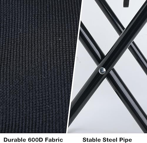 Miniatura 4 de Taburete de camping portátil plegable de 16 pulgadas, resistente, 350 libras, para adultos, taburete de viaje ligero con bolsa de transporte, color