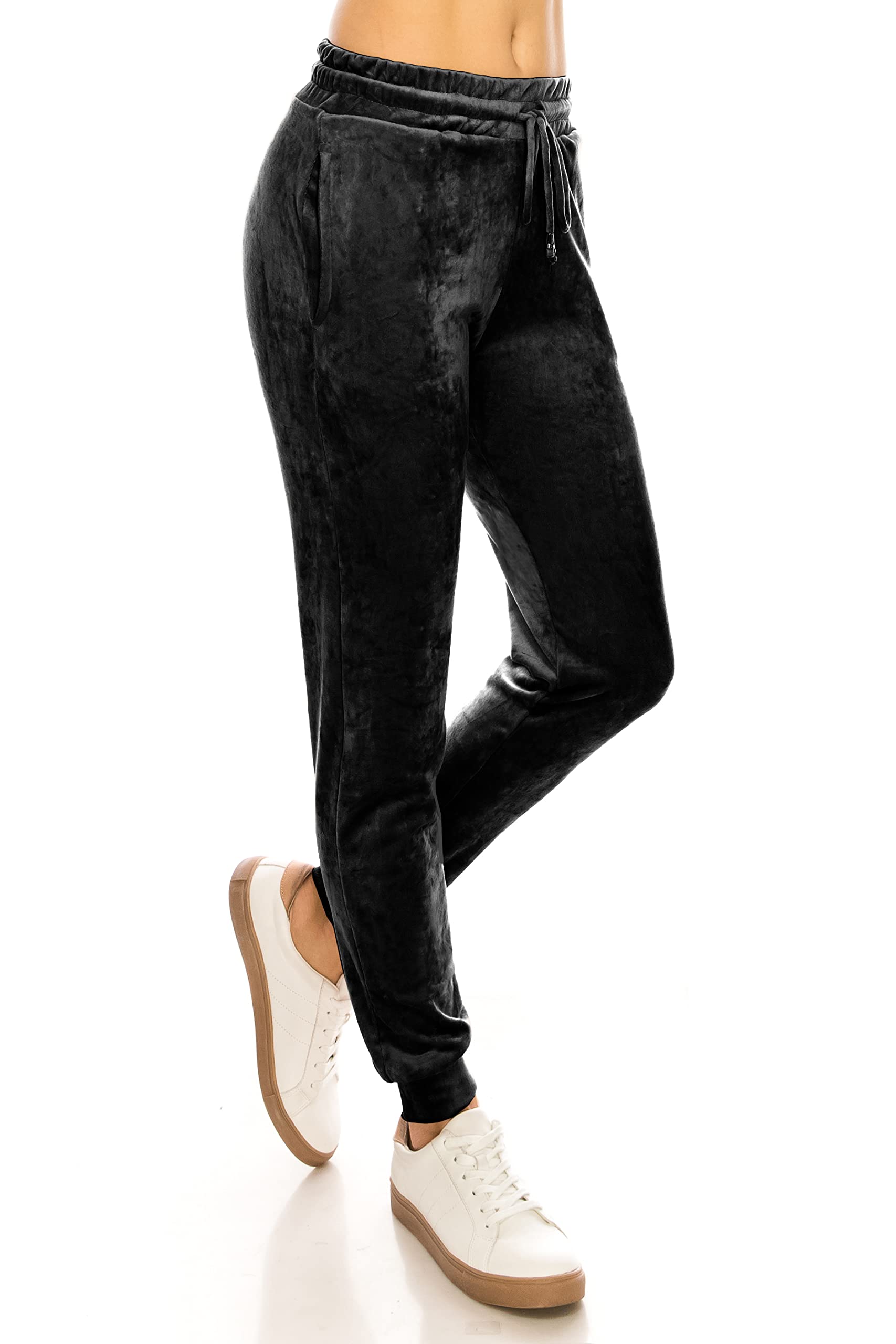 Always - Pantaloni da jogging invernali da donna, in velluto e velluto