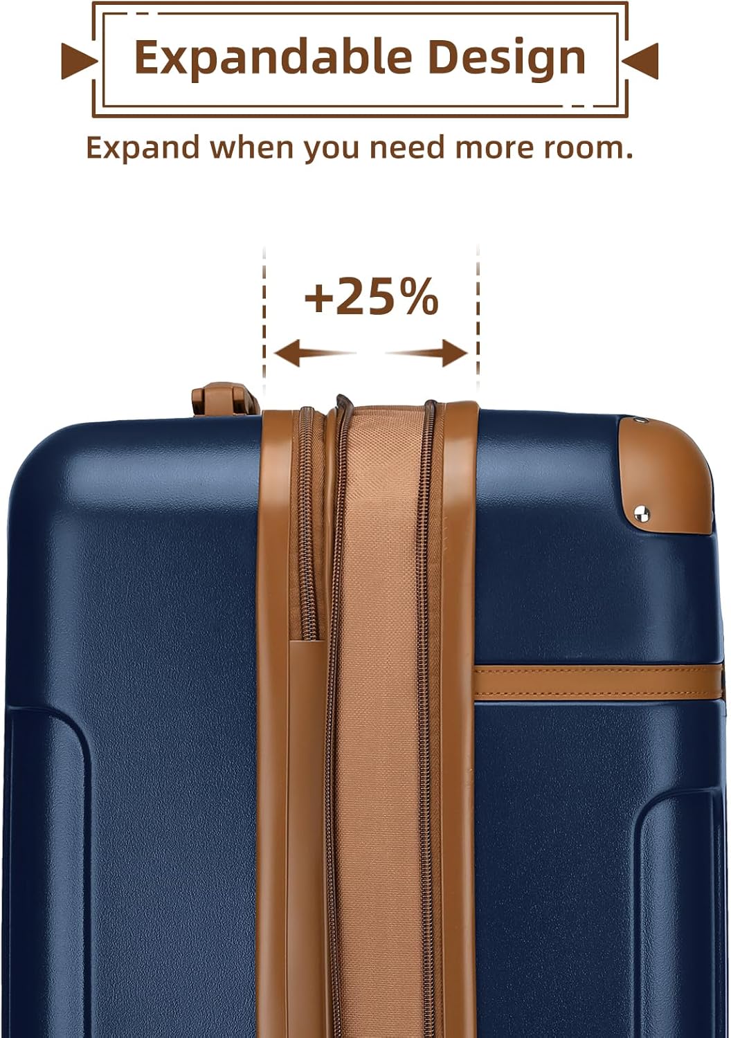 LARVENDER Luggage Sets 3 Piece Expandable Carry on Luggage