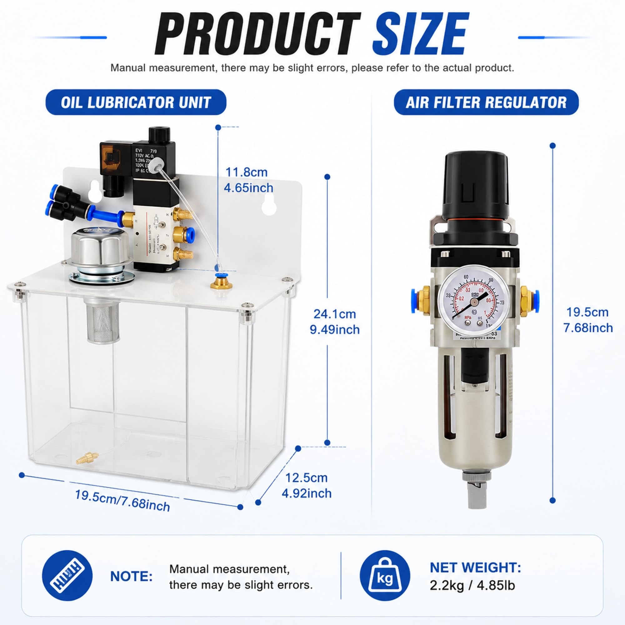 Kit de pulverización lubricante regulable 220V para herramientas | Boquilla de refrigeración por agua para metales, eliminación polvo/aceite - Grabado, taladrado, fresado, torneado CNC