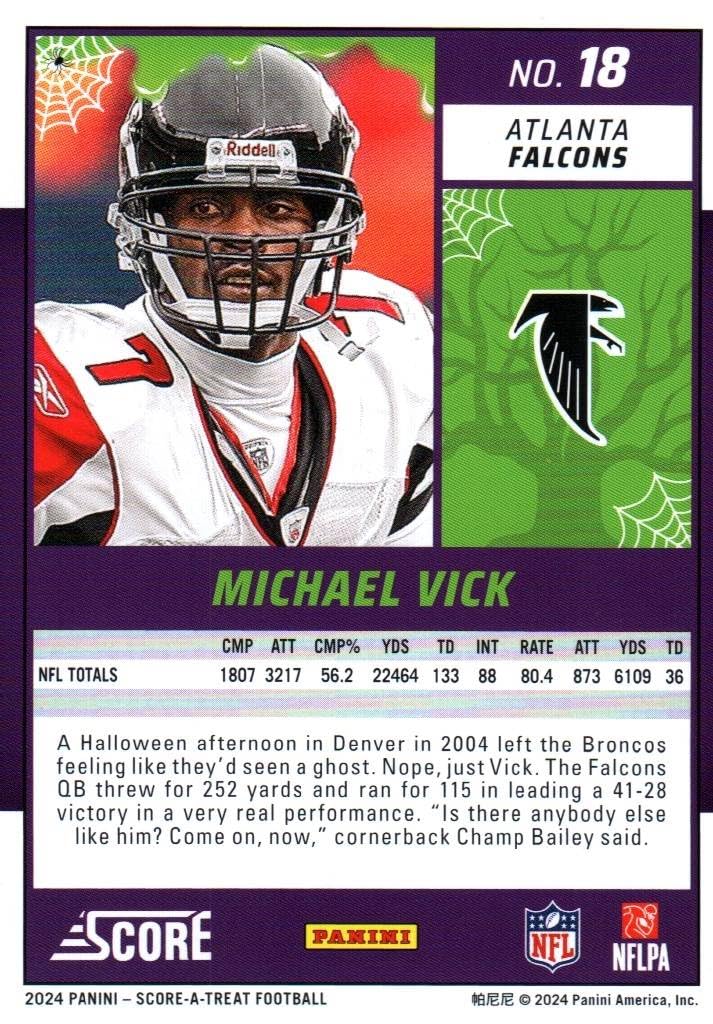 Amazon.com: Michael Vick Score-A-Treat Collectible Football Card