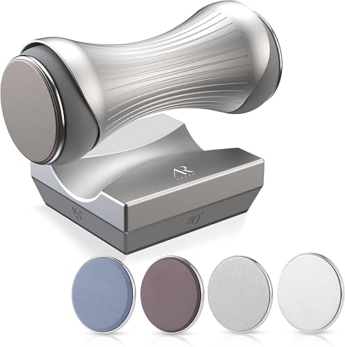 ARZEN Afilador de cuchillos magnético profesional con guantes anticorte, 4 discos de diamante y cerámica, herramienta de afilado de cocina