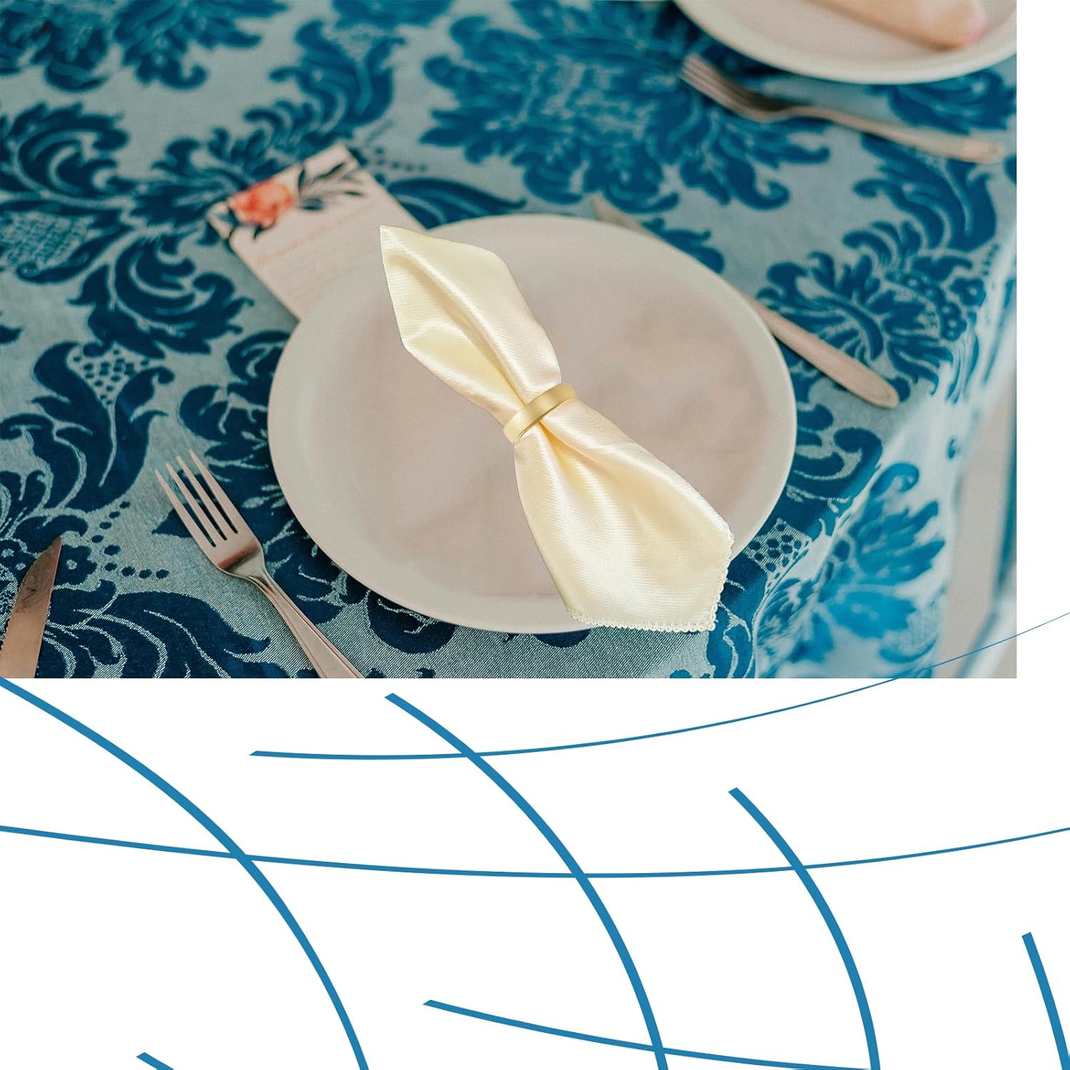 40 Pcs Gold Napkin Rings - Metal Napkin Ring(Semicircle) Stainless Steel Napkin Rings for Table Settings Wedding Christmas Party Dinner Table