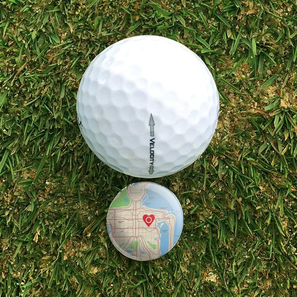 review GRAPHICS & MORE You are Here Heart Map Skeleton Golf Hat Clip with Magnetic Ball Marker