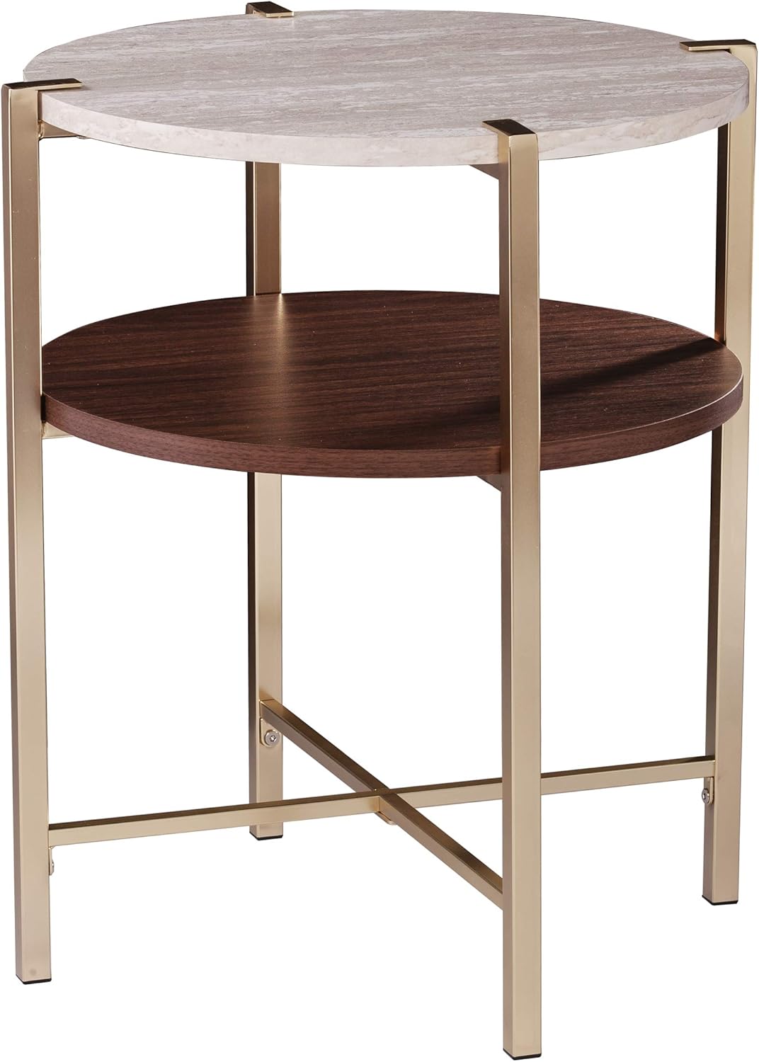 SEI Furniture Stevenly Glass-Top 48" Cocktail Table, Chrome