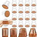 Chair Leg Floor Protectors, 24 Pack Silicone Furniture Pads for Hardwood Floors, Anti-Scratch Furniture Sliders Felt Pads, Noise-Reducing Chair Feet Covers, Table Legs Fit Sizes to(1.3" to 1.97")