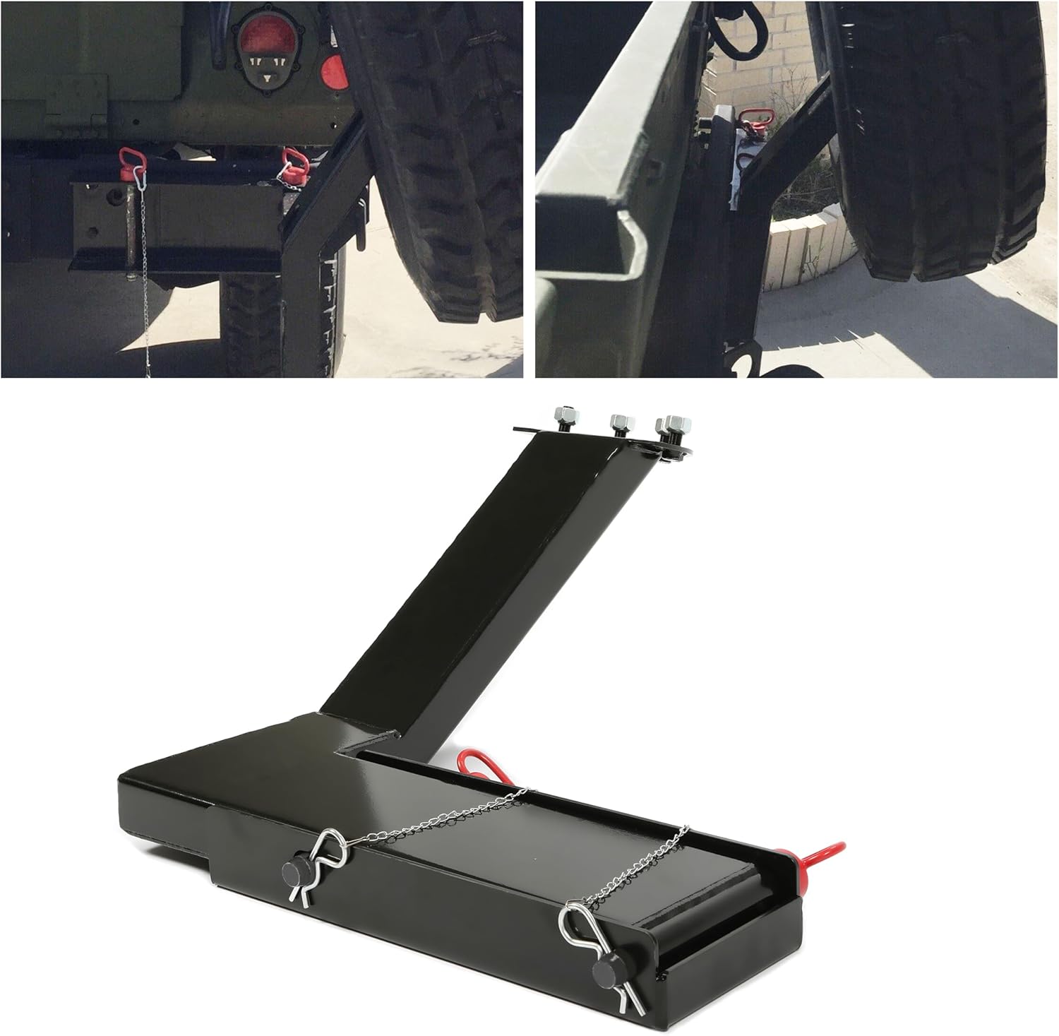 KUAFU Tire Carrier Compatible with Humvee M998 M1026 H1 Hummer Military M1123 M1097 Swing Out Tire Carrier Steel Electrophoresis