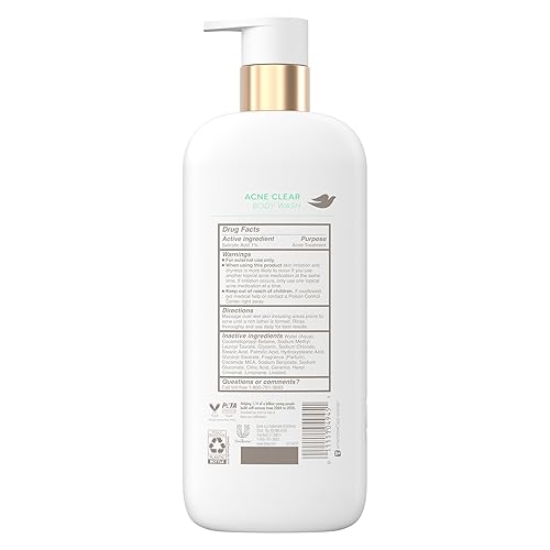 Miniatura 2 de Dove Gel de baño Acne Clear Clears & help prevent acné 1% limpieza tratamiento del acné ácido salicílico 18.5 oz