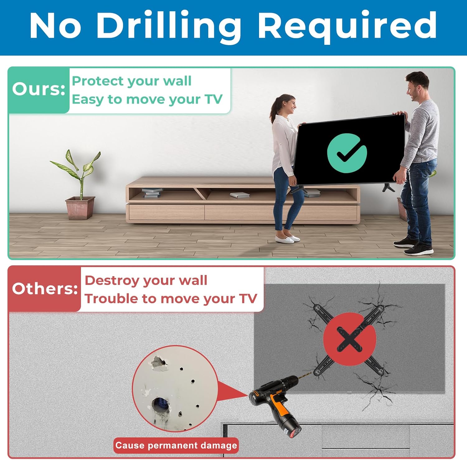 TV Stand Legs for Vizio TV Legs, Only for D32F-F1, D32-D1, E32F-E1, Not for Other TV Models, Not Universal Replacement Legs, Easy to Install, with Non-Slip Pads, with Screws & Instructions