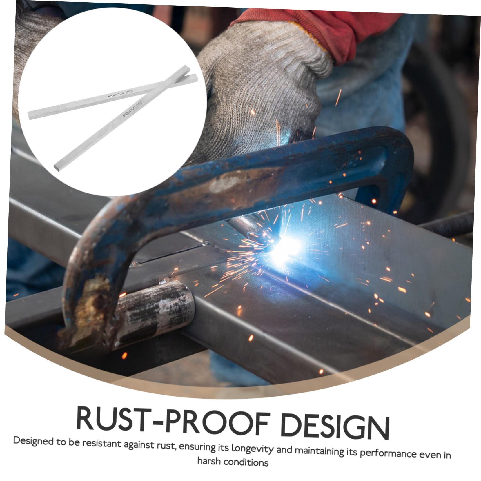 HOMSFOU Flat Bar Square Knife Blank Steel for Knife Making Stainless Rod Metal Tool Making