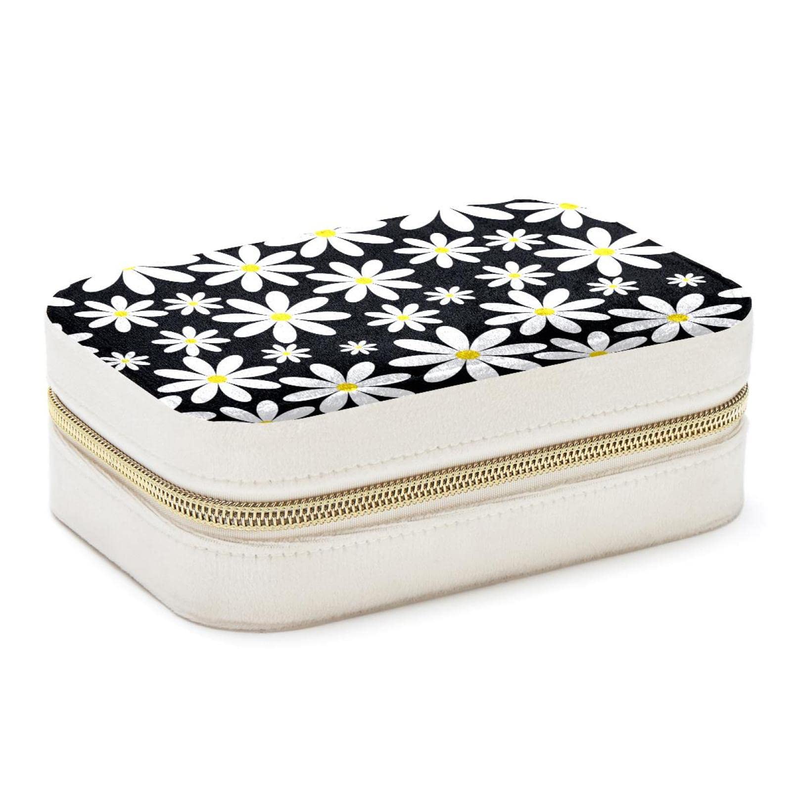 Boîte à bijoux portable Daisy : mini organiseur de voyage