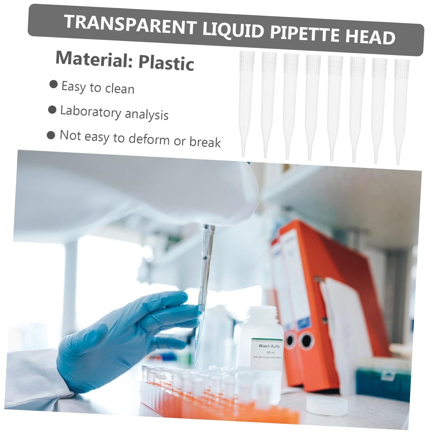 300pcs Transparent Pipettor Tips Liquid Transfer Pipette Nozzles for Laboratory Analysis School and Home DIY Experiments with Cone Design
