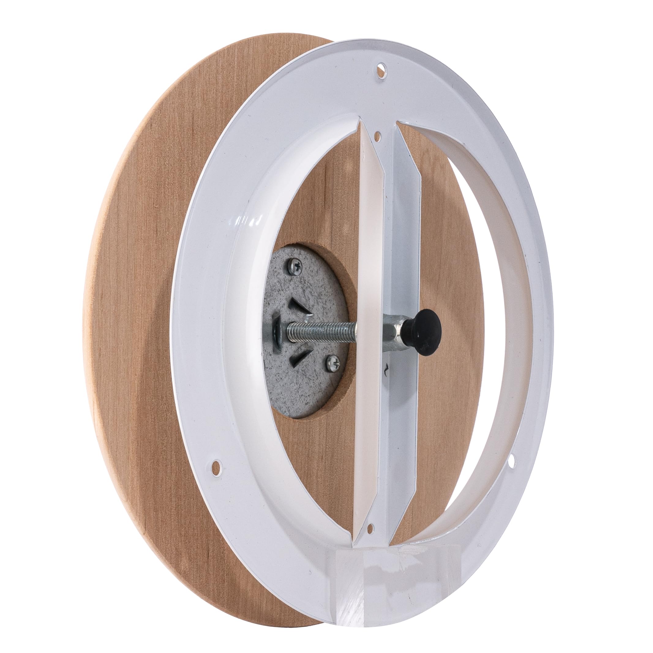 Steinberg14 Diffusore in Legno per Sauna 125mm Griglia di Ventilazione Valvola a Disco Regolata Copertura Condotto Rotondo