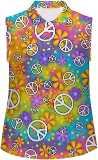 Hawaiian Golf Shirts for Women Polo Short Shirts Outfit Moisture Wicking Shirts