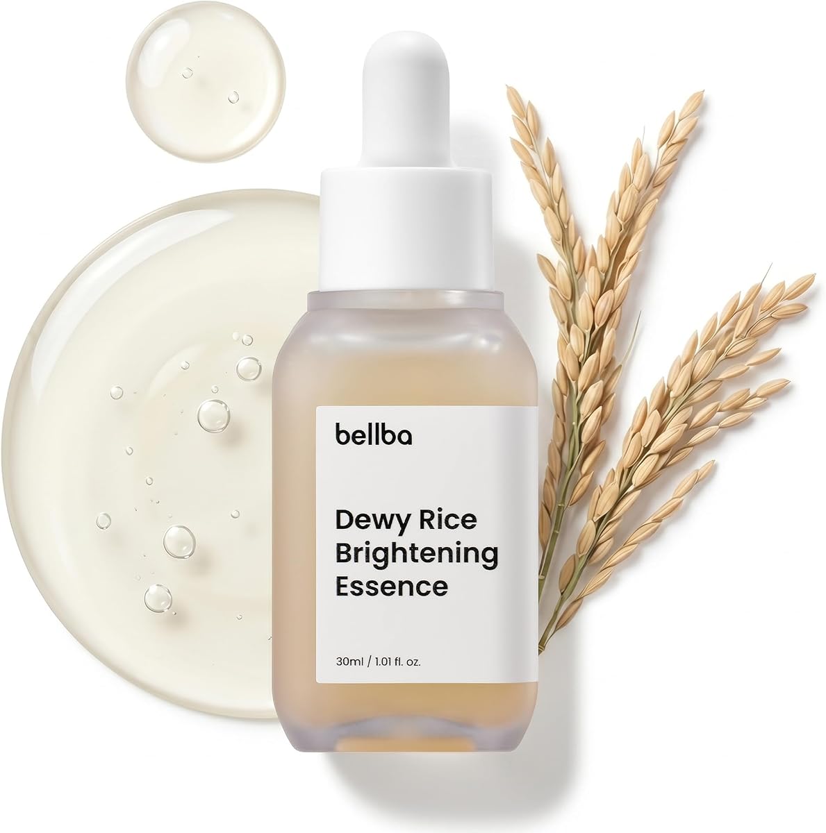 Dewy Rice Glow Serum Korean Face Serum, 1 fl.oz | K-Beauty Skincare, Rice Bran Water, Rice Brightening Essence, Even Tone & Glass Skin, Hydrating, Lightweight