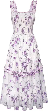  Floral Dress for Women 2026 Summer Dress Flowy Sundress